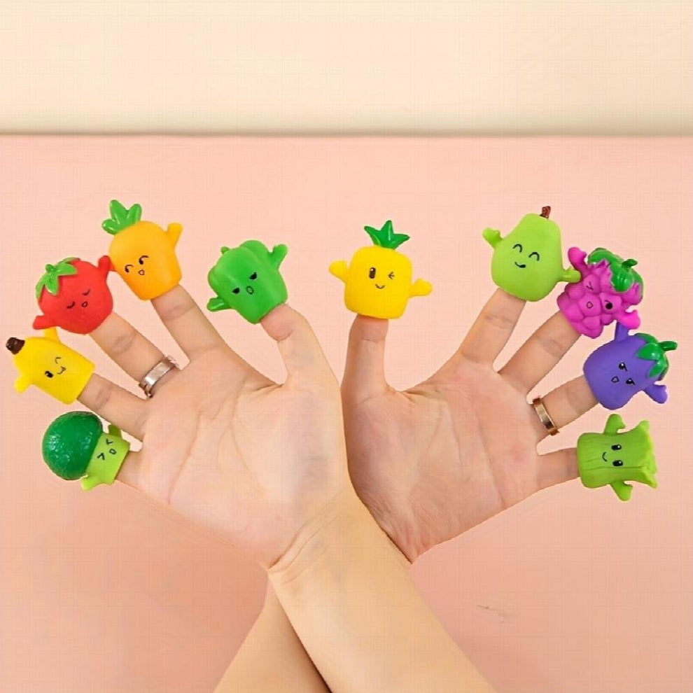 5 pcs Fruit Series And Vegetable Finger Puppets